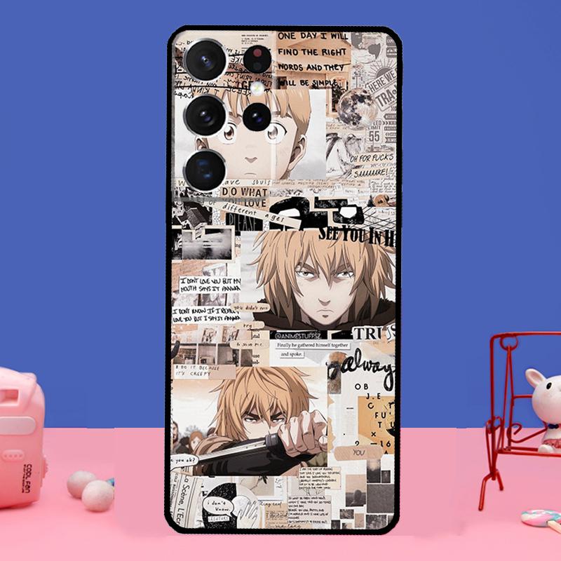 Thorfinn Vinland Saga Anime Phone Case For Samsung Galaxy S21 Ultra S20 FE S8 S9 S10 S22 Plus Note 20 Ultra Full Cover