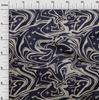 oneOone Cotton Flex Dark Blue Fabric Abstracts Sewing Material Print Fabric By The Yard 40 Inch