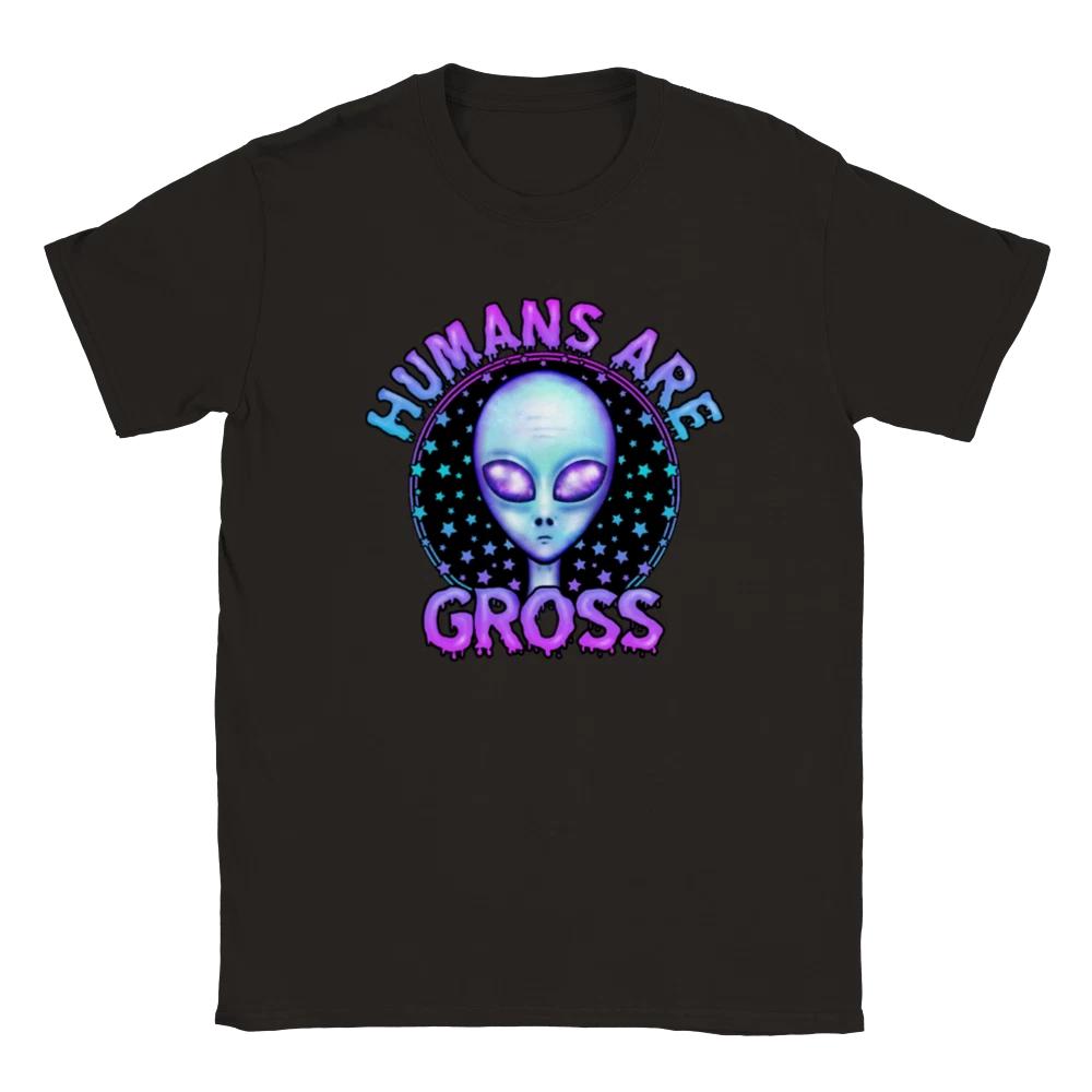 Humans are Gross - ET - Alien - UFO - Classic Unisex Crewneck T-shirt XL
