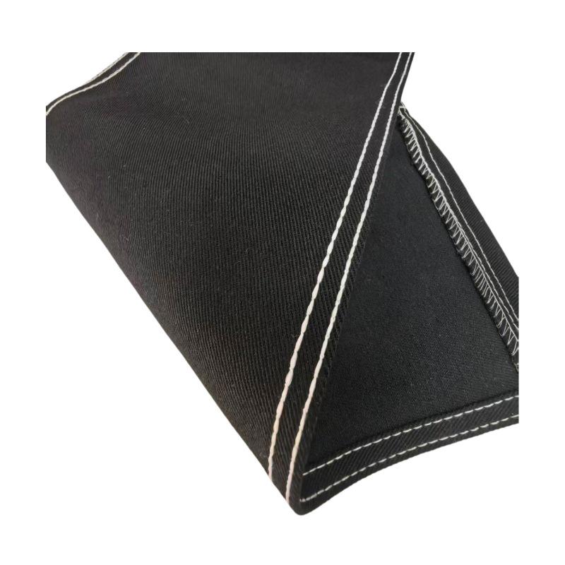 10-Piece Black Non-Stretch Denim Fabric for All-Season Clothing and Pants