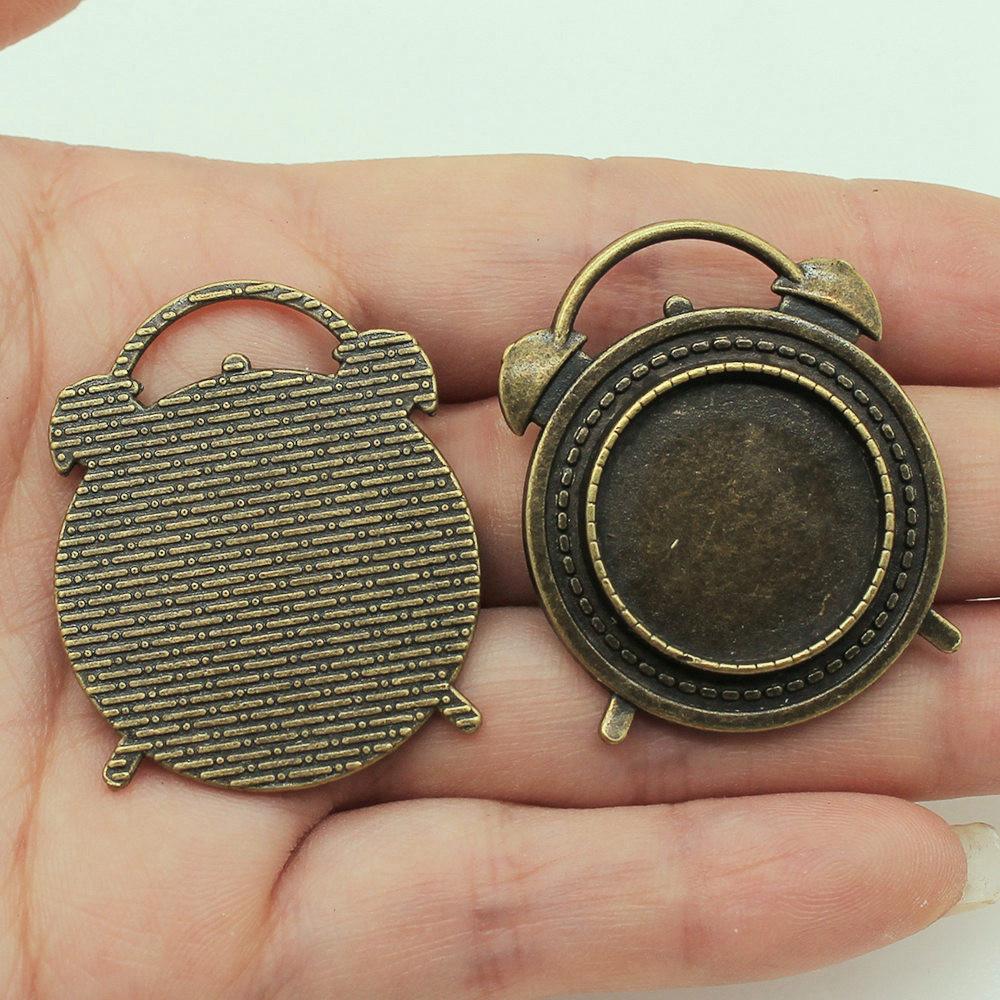 Hodí se pro kulatý 20mm skleněný kabošon Základní lůžko Podložka Bezel Doplňky Díly Chlapecké šperky Cool Dárky Pro