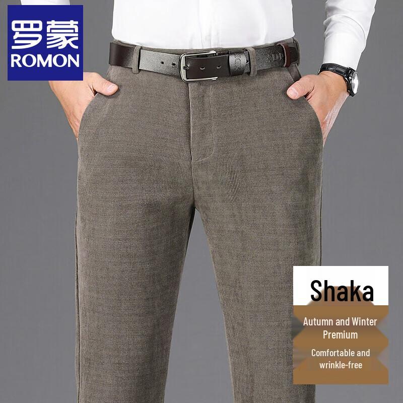 Men s Corduroy Straight-Leg Casual Pants 30