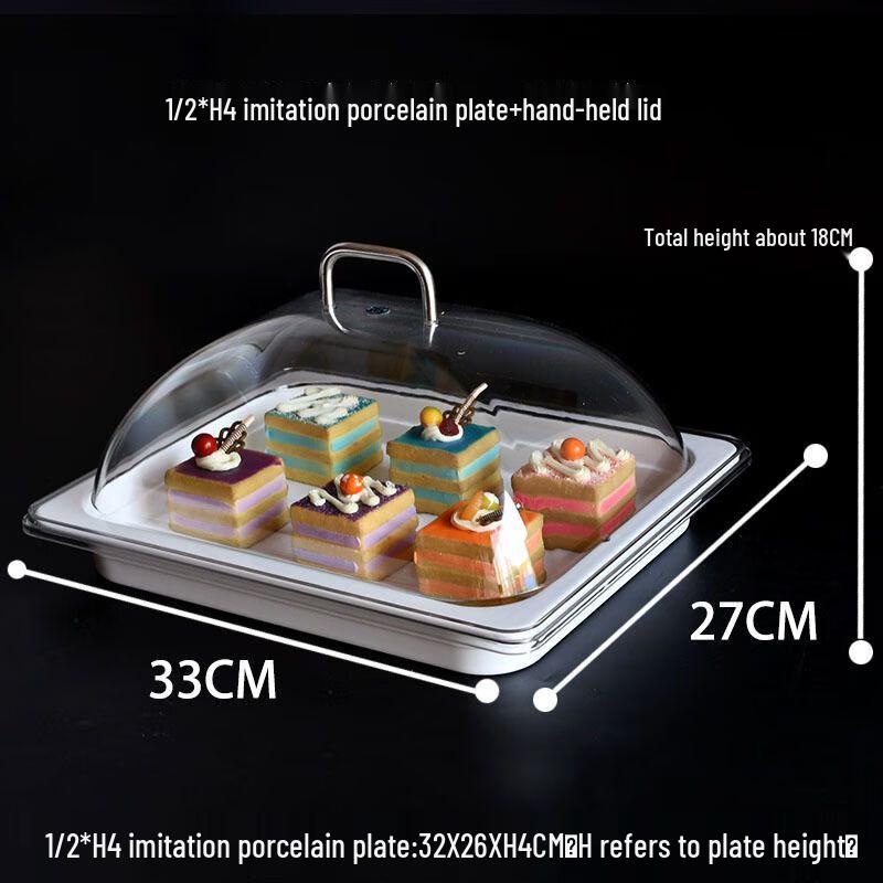 Food Display Serving Tray with Clear Lid