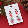 Hot Sale New Christmas Series Wooden Earrings Christmas Tree Bells Snowman Stud Earrings Set