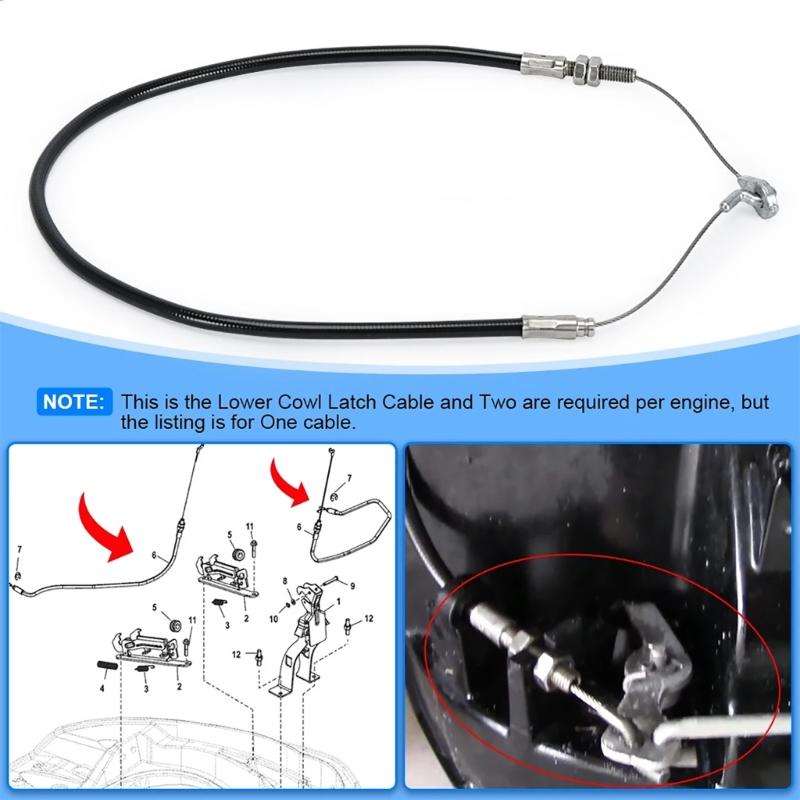 889694 Lower Cowl Latch Cable 8M0080491 8M0153958 Cowling Cable for Verado 225 250 250 Pro 275 Outboard Cable