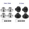 4pcs Flange Coupling Motor Guide Shaft Coupler Motor Connector Power 3mm- 14mm With Screws Flange Coupling Shaft Axis Fittings