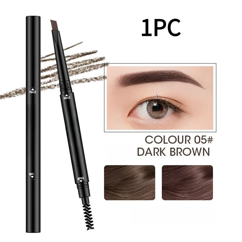 1PC Double-Ended Automatic Rotating Eyebrow Pencil: Waterproof, sweatproof, long-lasting, no makeup fading, beginner eyebrow pencil