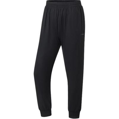Comfortable Versatile Breathable Casual Knitted Sports Pants Women Bottoms Black AKLT328-1