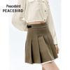 Peacebird Women's Fashion Pleated Short Skirt