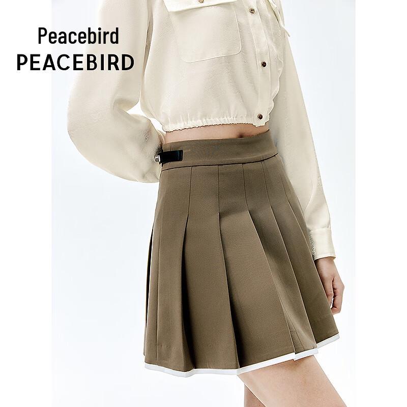 Peacebird Women's Fashion Pleated Short Skirt