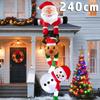 Creative Movable Santa Claus Inflatables Outdoor Hanging Blow Up 2026 Christmas Decoration for Holiday Party Garden New Year
