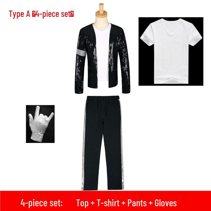 Michael Jackson Billy Jean Dance Costume Set for Kids & Adults
