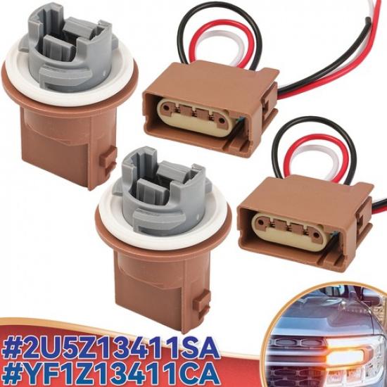 

2* Tail Light Brake Signal Lamp Socket Harness For Ford F250 F350 2U5Z13411SA