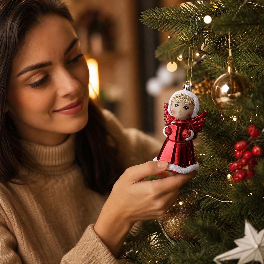 Christmas Tree Ornament with Plated, Decorative Holiday Figurine