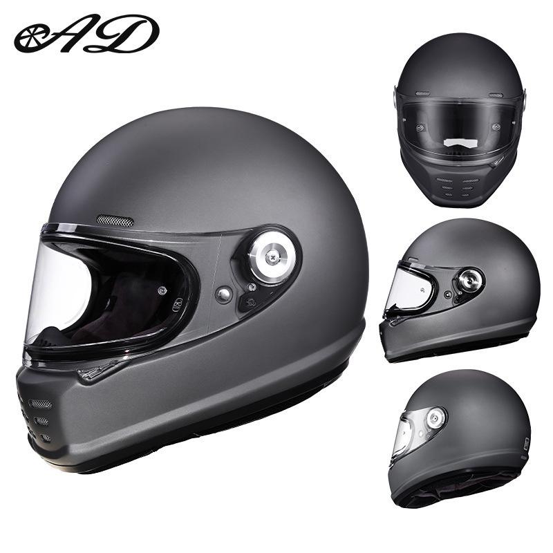 3C Certified Retro Fiberglass Full Face Helmet for Motorcycles and Scooters