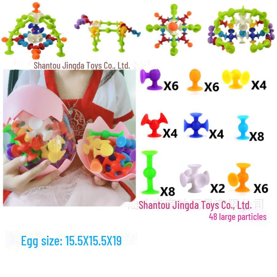 Sticky Music Suction Cup Building Blocks - Soft Silicone Educational Toys for Bath & DIY Play