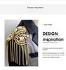 Gold Tassel Metal Shoulder Badge: Retro Punk Armband Jewelry