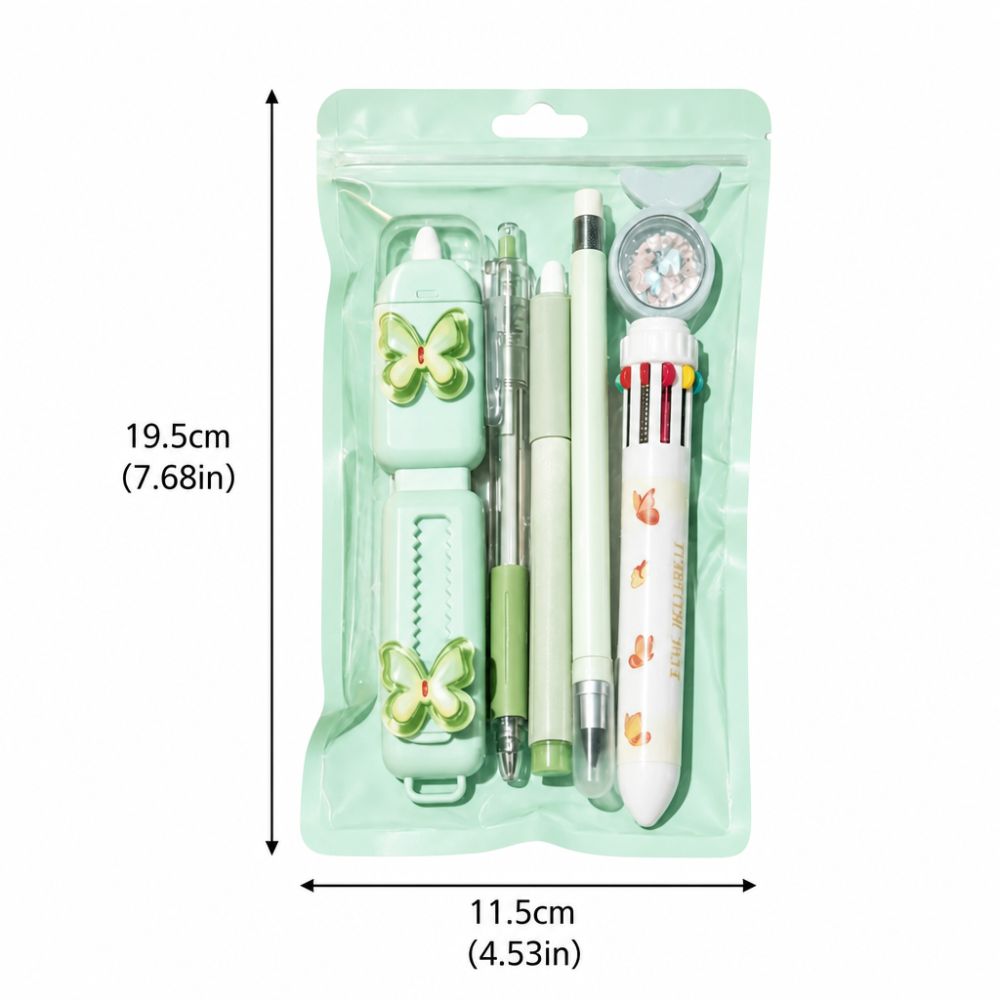 Butterfly Themed Stationery Kit Complete Stationery Ballpoint Pen Sticky Notes  School Supplies