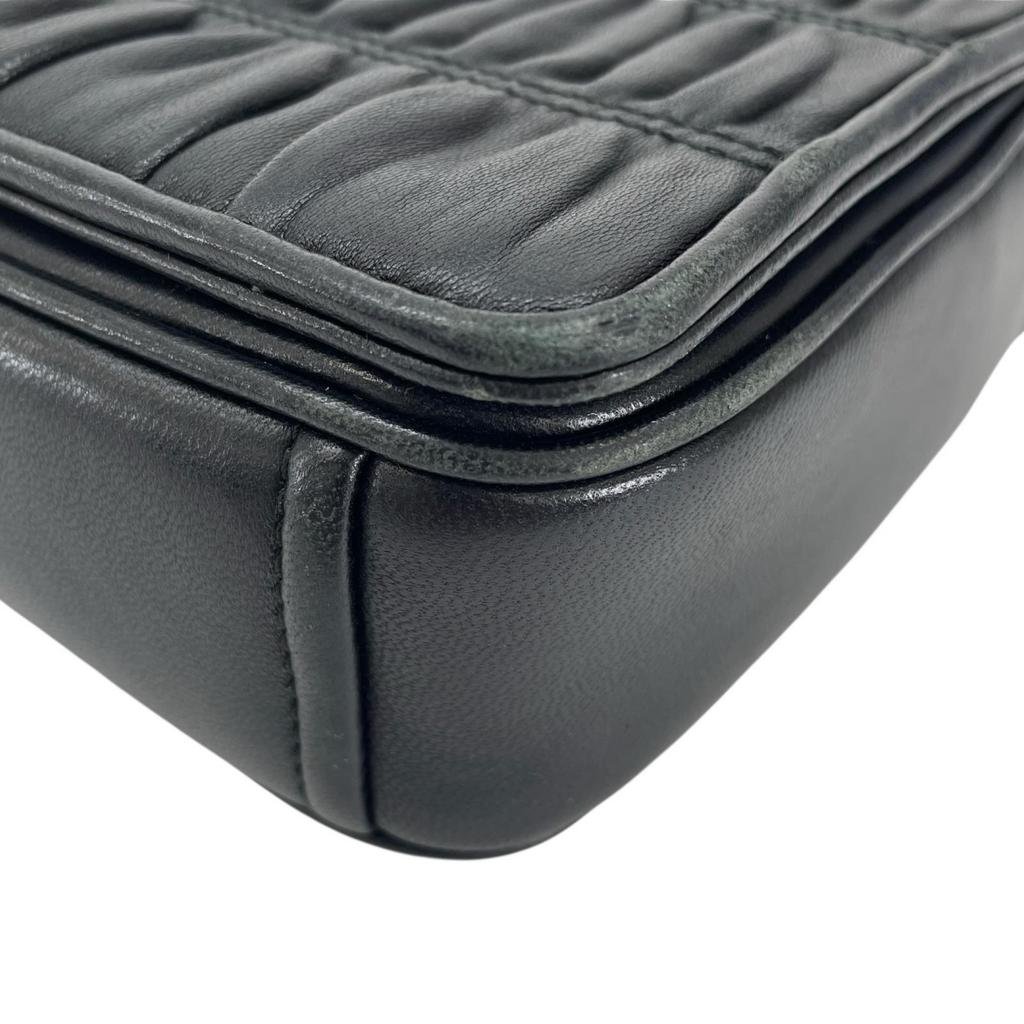 PRADA 1BD147 Shoulder Bag black Women used