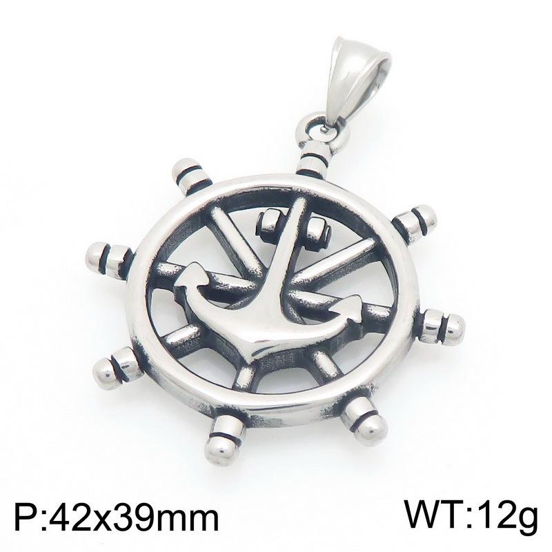 Dark Retro Hip-hop Boys' Necklace Street Punk Retro Versatile Anchor Men's Pendant Necklace