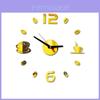 Elegant 3d Diy Coffee Cup Acrylic Mirror Wall Sticker Clock For Home Decor Mural Decals