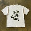 2026 Summer Unisexs White Casual Printed Loose Round Neck Short Sleeved Street Neutral Soft Breathable Casual Tshirt