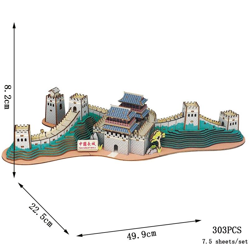 3D Wooden Puzzle Saint Basil's Cathedral Building House Kits Castle Villa Model Jigsaw Teen DIY Toys For Children Kids Gift