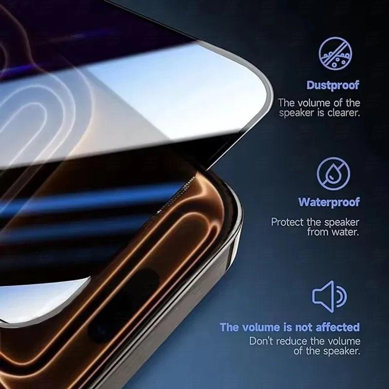 3Pcs Privacy Screen Protector For iPhone 18 17 16 15 14 13 Pro Max Tempered Glass Dust Free Easy Installation Protective Glass Film