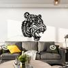 3D Tiger Head Mirror Wall Stickers Creative Wallpaper Self-adhesive Acrylic Wall Decal Living Room DIY Art  Home Wall Decor
