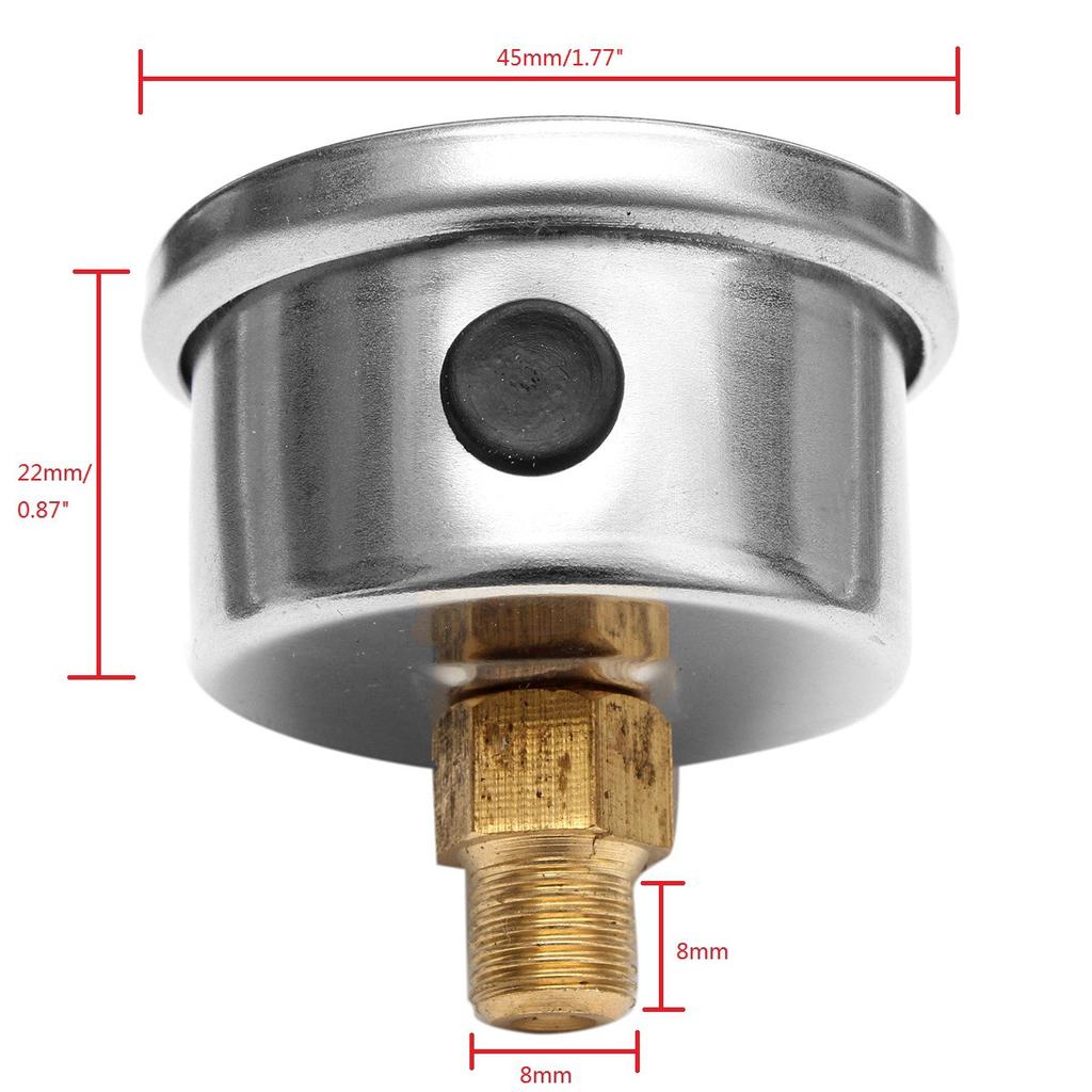 KIMISS Universal Adjustable Fuel Pressure Regulator Kit Oil 0-100psi Gauge AN 6 Fitting End KIMISS Universal Adjustable Fuel Pressure Regulator Kit Oil 0-100psi Gauge AN 6 Fitting End
