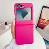 Solid Color For Samsung Galaxy Z Flip 5 6 7 FE 5G Magnetic Phone Case Shockproof Hinge Protective PC Hard Shell Back Cover