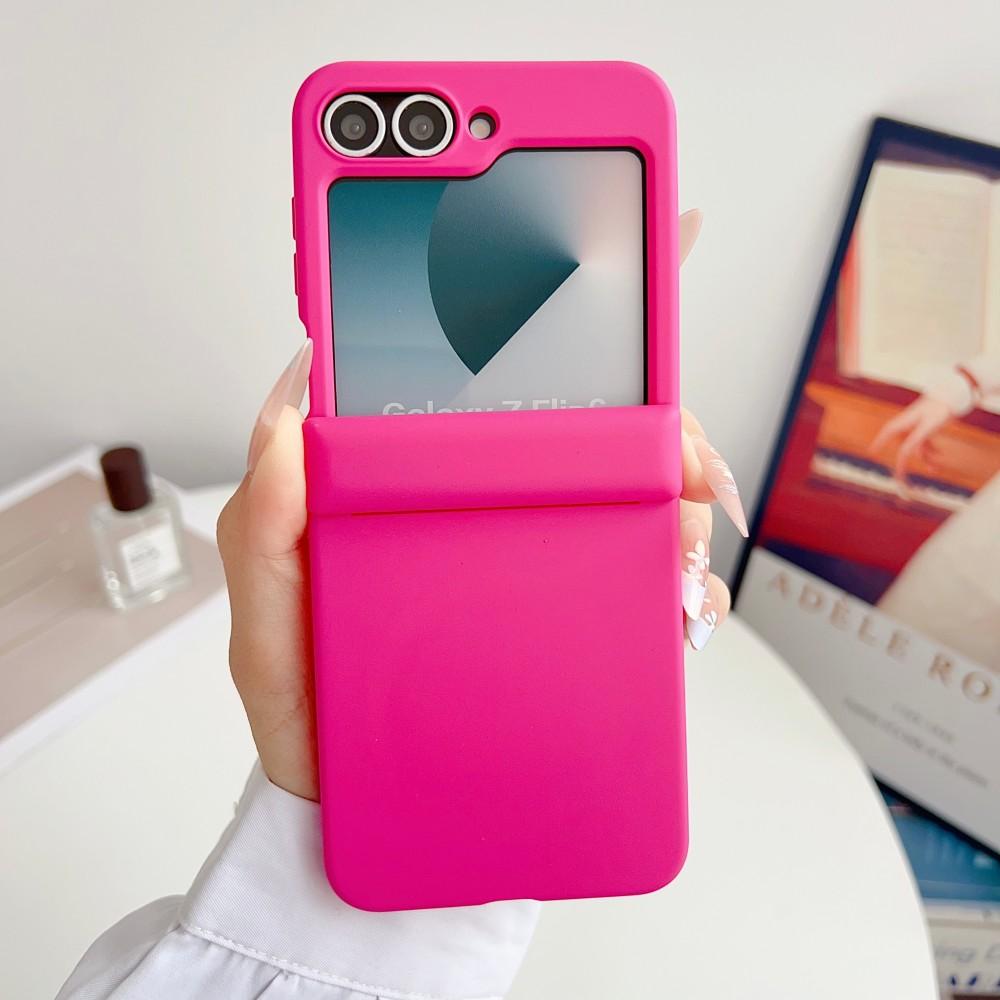 Solid Color For Samsung Galaxy Z Flip 5 6 7 FE 5G Magnetic Phone Case Shockproof Hinge Protective PC Hard Shell Back Cover