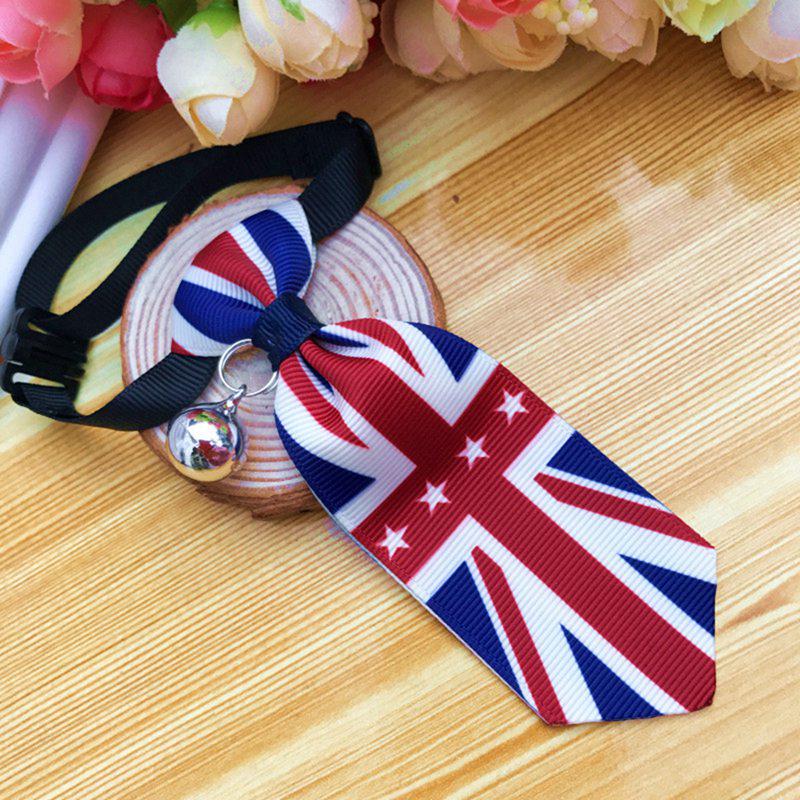 Collar de Corbata para Perro Mascota Estilo Británico Corbata Ajustable con Campana para Decoración