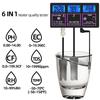 Digital 6-in-1 PH/TEMP/EC/CF/RH/TDS Detector Water Quality Tester Monitor  for Swimming Pool Spa Soilless Cultivation