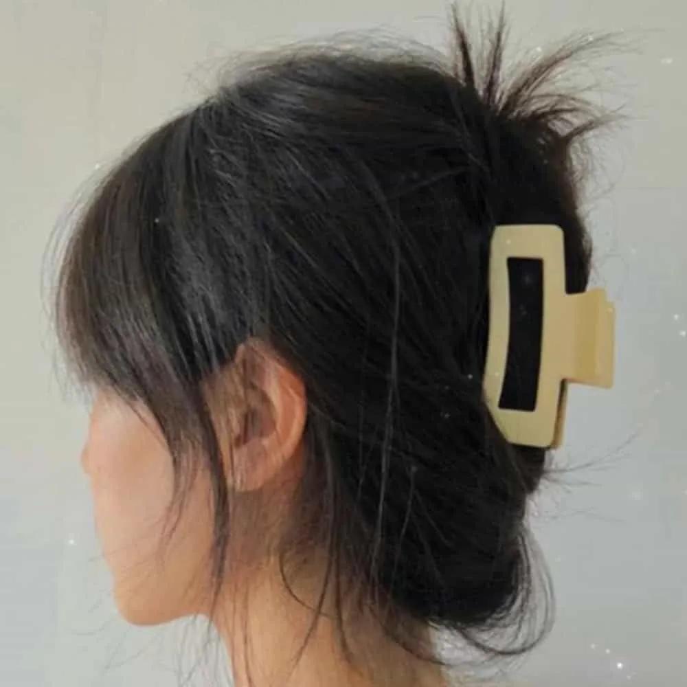 Glossy hair clip updo hair clip half-up hair clip hair clip 4-sided tongs marbling