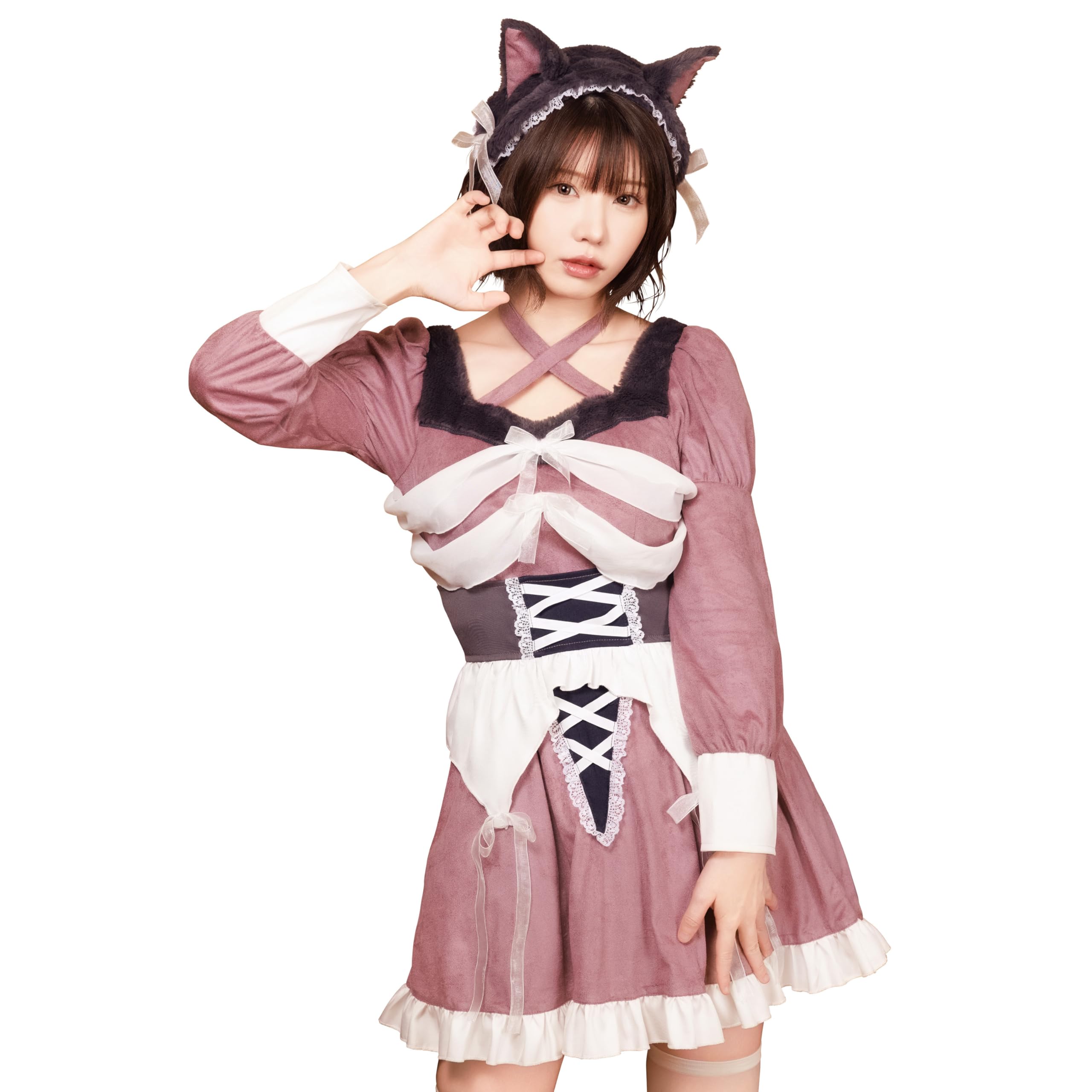 

Clearstone Dusty Comfy Cosplay Halloween Skeleton Cat Costume for Women, Pink