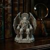 Mysterious Retro Ornaments 3D Printed Throne Cthulhu Statue, Gothic Resin Figurine for Shelf & Desk Detailed Bat Wing Sculpture Decor, Tentacle
