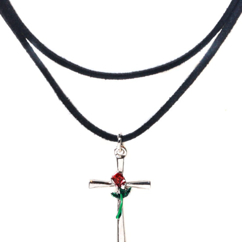 Glammuse [Glam Choker series]Rose Cross