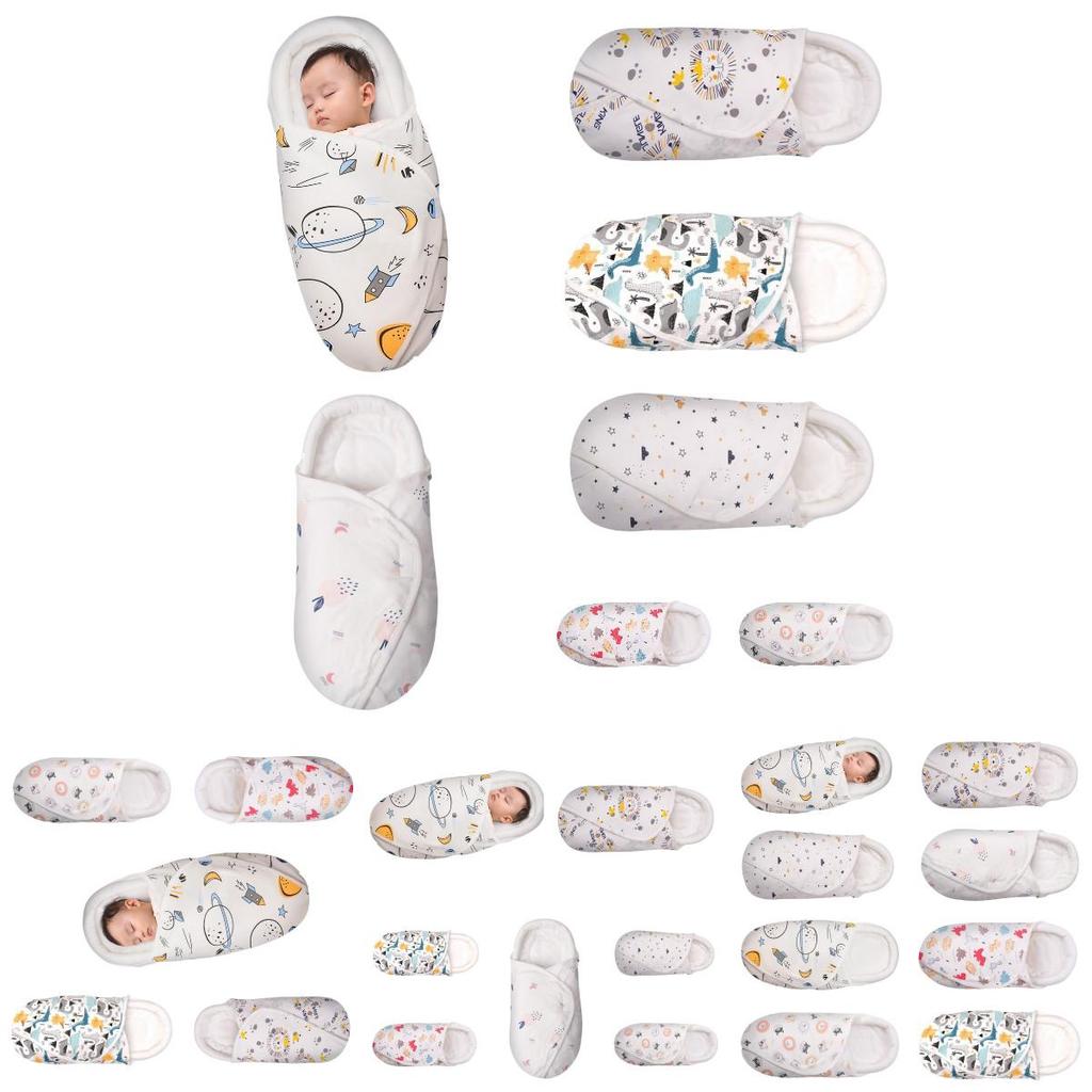 Babyschlafsack aus reiner Baumwolle mit Kopf- und Nackenschutz für Neugeborene, Dinosaurier-Print