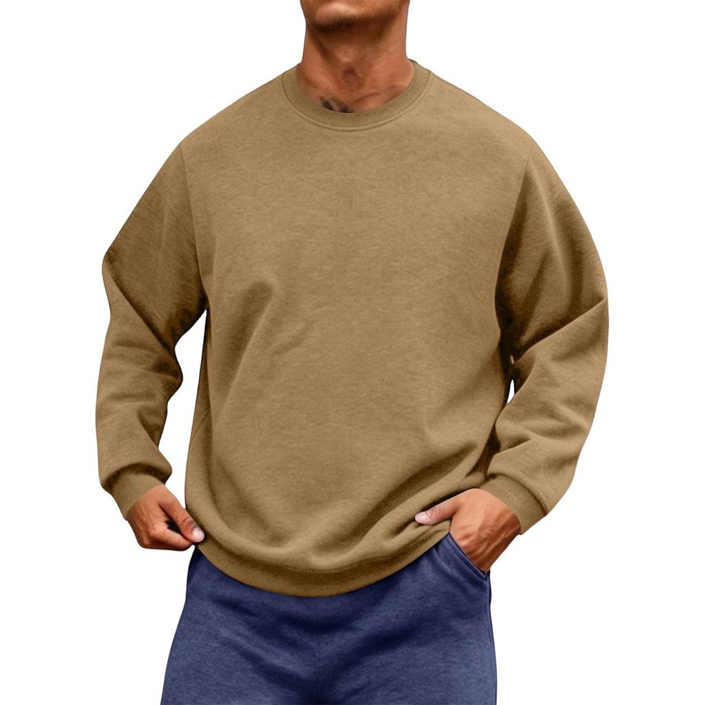 Herren Sweatshirt mit Rundhalsausschnitt und langen Ärmeln, lässiger Pullover für den Alltag