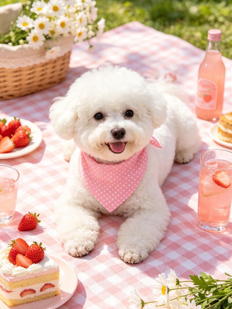 Summer Fruit Print Soft Dog Triangle Bandana, Pet Scarf Bib Accessory