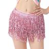 Trajes de danza del vientre para mujer, borlas de lentejuelas, pañuelos de cadera con cuentas, cadenas de cintura, vestidos de baile