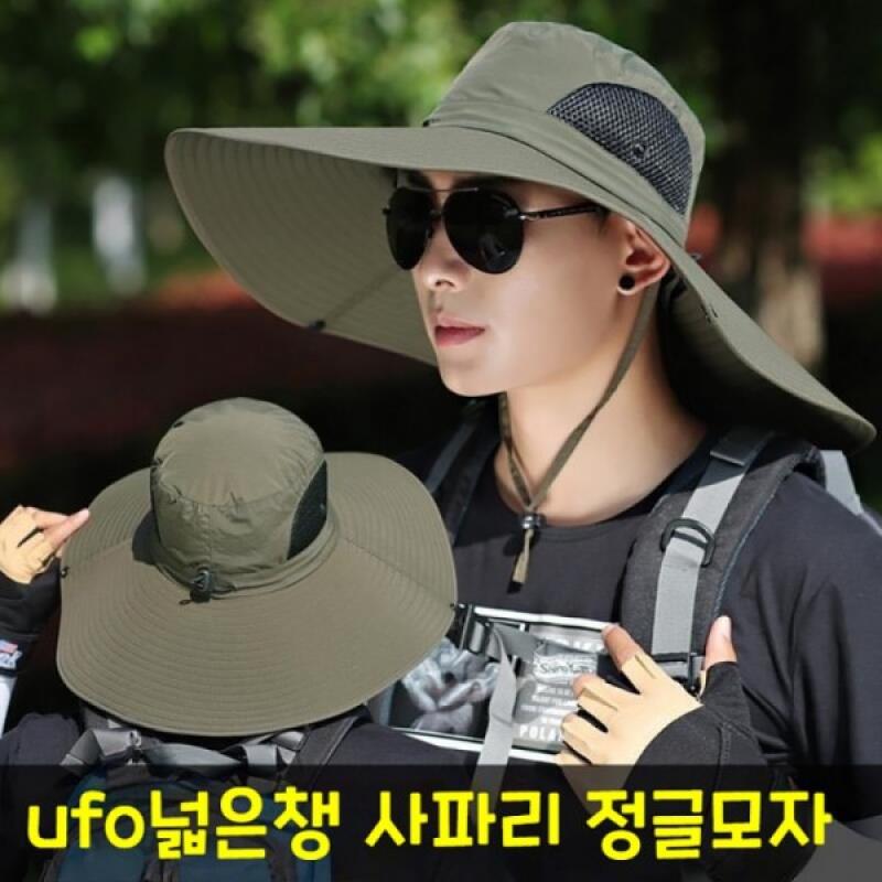 Летняя панама Широкополая шляпа-сафари dark gray