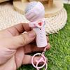 Kids Microphone Keychain Shape Recorder Pendant Reusable Recording Function Compactly Keyring Design Safe ABS Gift Item