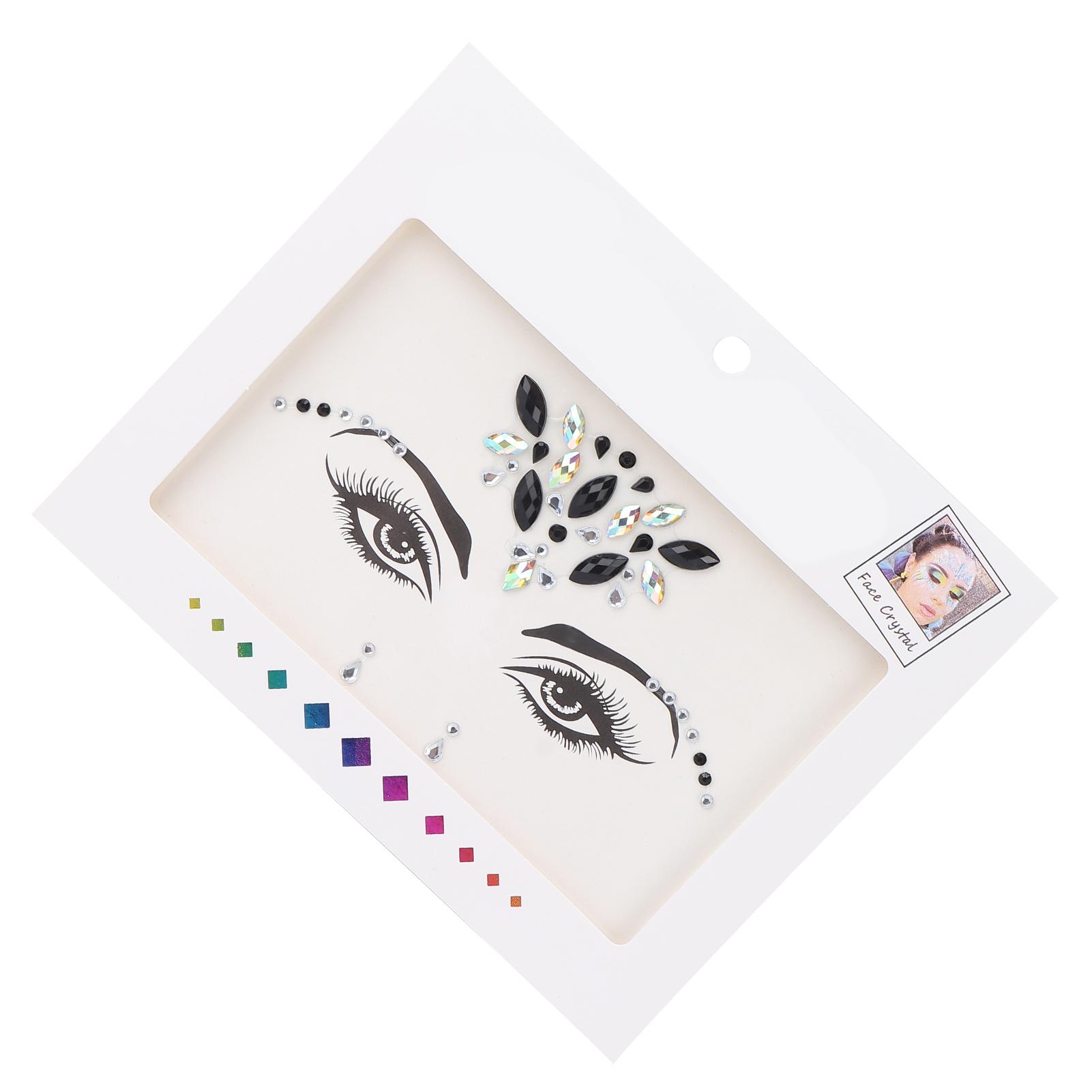 

Глаза Лицо Стразы Наклейка Блеск Временные Наклейки для Лица Украшения для Фестивальной Вечеринки