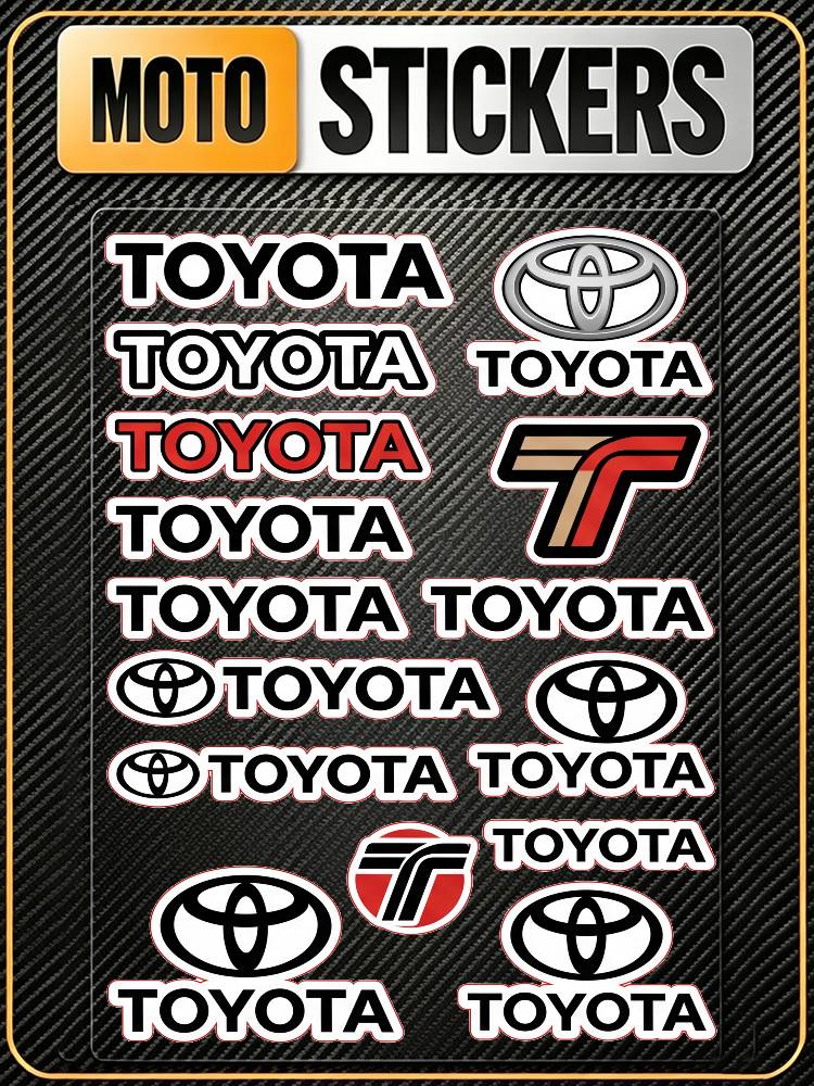 FOR TOYOTA TRO GR Long Lasting Waterproof Reflective Sticker Scratch Conceal Fit Motorcycle Car Helmet Fridge Water Cup Decals
