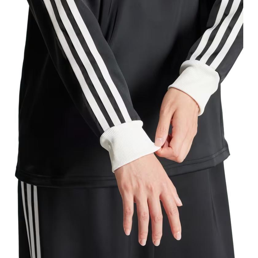 Adidas Originals 3 Stripes Set in Sleeve T Shirt Women's Black IR6099