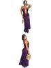 Sexy durchsichtiges Netzkleid mit hohem Schlitz für Damen