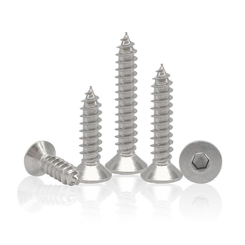 Stainless Steel Flat Countersunk Hex Head Self-Tapping Screws (1.4M-10M)