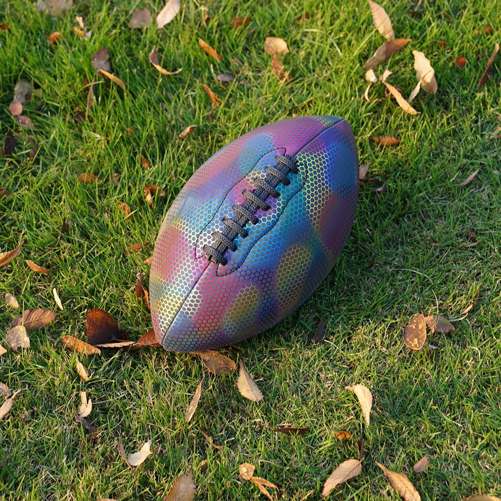 1set Glowing Training Rugby Ball Luminous Light Up Reflective Safe Training Rugby Great American Football Gifts